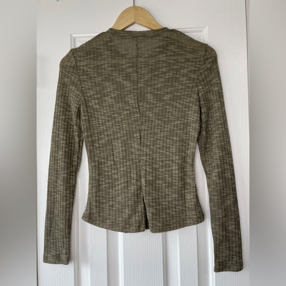 Free People Intemately Aura Layering Top Stretch Long Sleeve Blouse size XS - Picture 2 of 7